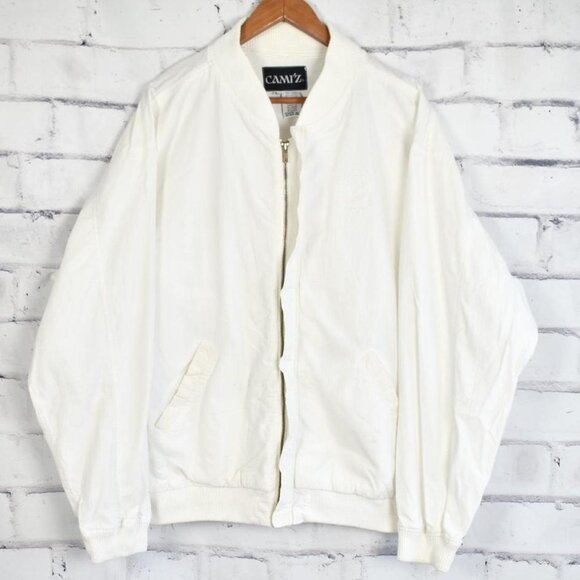 Vintage Camiz 90s does 70s Bomber Style Cotton Jacket XL - Picture 1 of 7